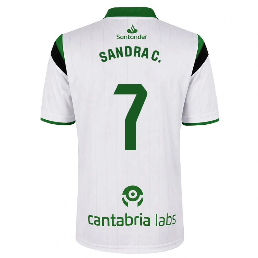 Danxen Bambino Maglia Sandra Calvo Pozo #7 Bianco Verde Nero Kit Gara Home 2026/27 Maglietta