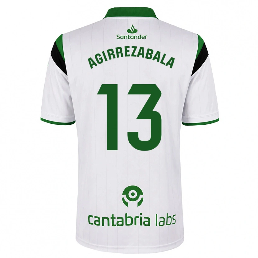 Danxen Bambino Maglia Julen Agirrezabala #13 Bianco Verde Nero Kit Gara Home 2026/27 Maglietta