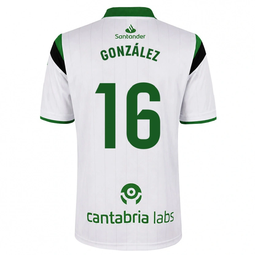 Danxen Bambino Maglia Facundo González #16 Bianco Verde Nero Kit Gara Home 2026/27 Maglietta