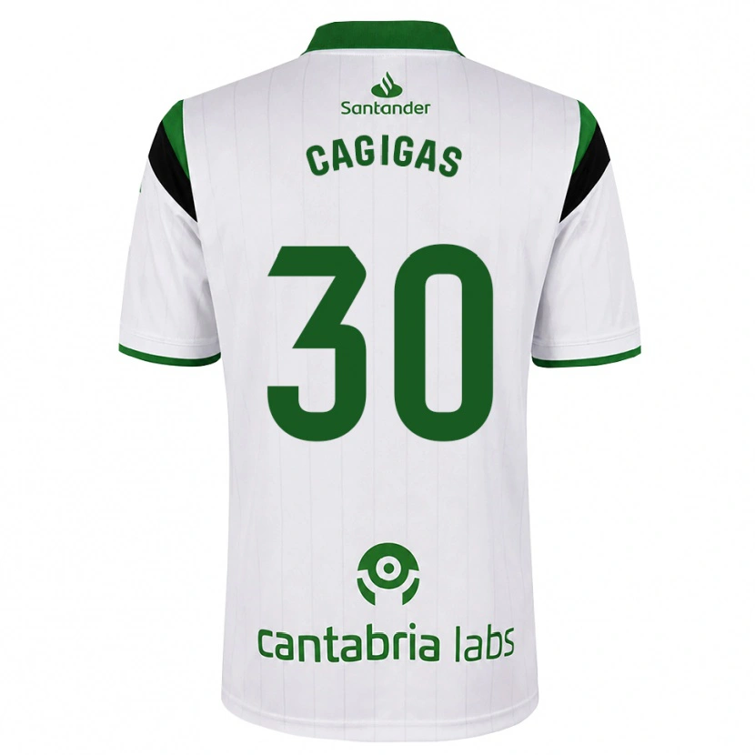 Danxen Bambino Maglia Iván Cagigas #30 Bianco Verde Nero Kit Gara Home 2026/27 Maglietta
