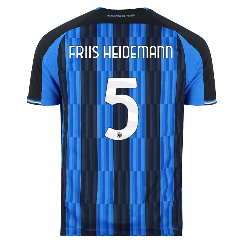Danxen Bambino Maglia Lukas Friis Heidemann #5 Blu Nero Rosso Kit Gara Home 2026/27 Maglietta