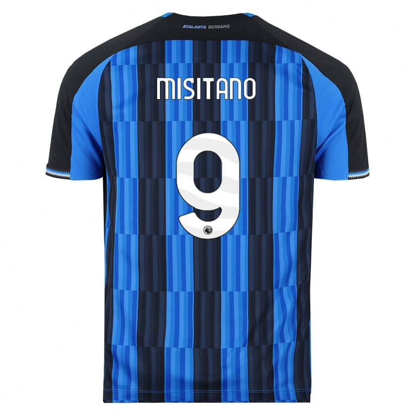 Danxen Bambino Maglia Giulio Misitano #9 Blu Nero Rosso Kit Gara Home 2026/27 Maglietta