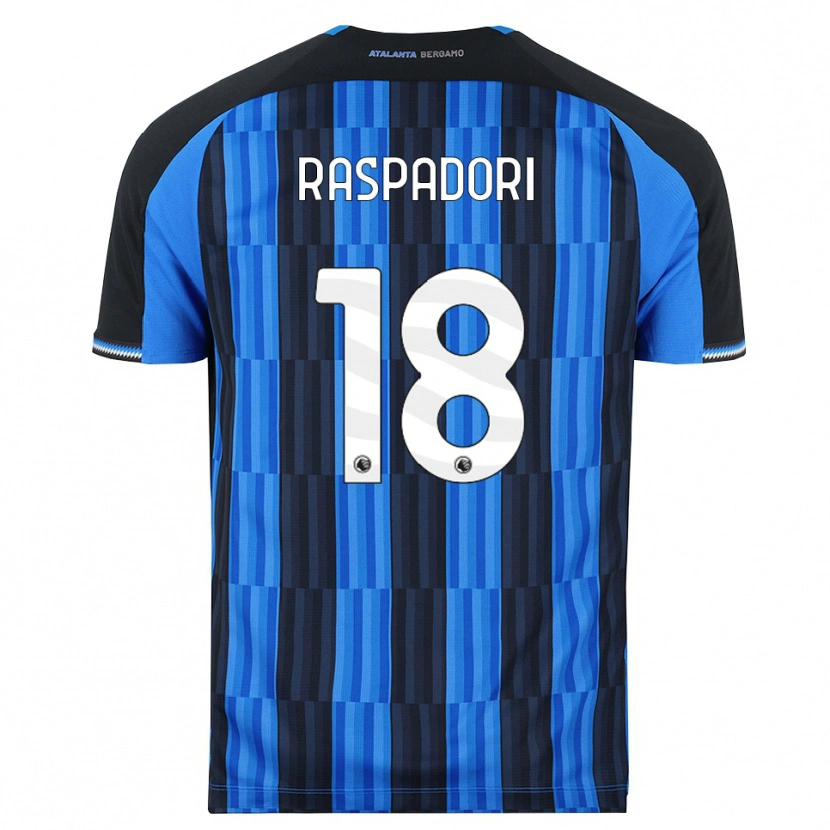 Danxen Bambino Maglia Giacomo Raspadori #18 Blu Nero Rosso Kit Gara Home 2026/27 Maglietta