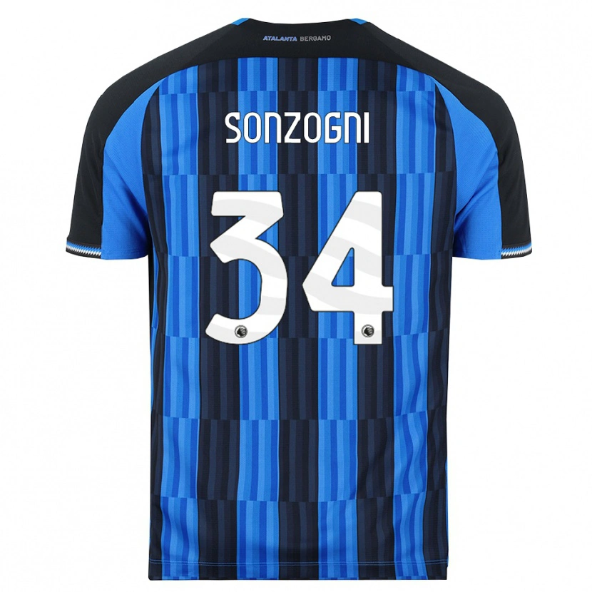 Danxen Bambino Maglia Mattia Sonzogni #34 Blu Nero Rosso Kit Gara Home 2026/27 Maglietta