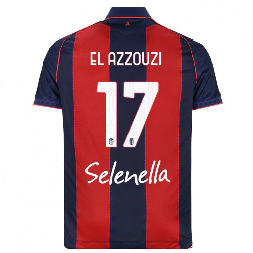 Danxen Bambino Maglia Oussama El Azzouzi #17 Blu Reale Rosso Bianco Kit Gara Home 2026/27 Maglietta
