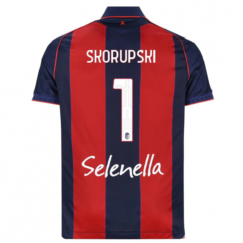 Danxen Bambino Maglia Lukasz Skorupski #1 Blu Reale Rosso Bianco Kit Gara Home 2026/27 Maglietta