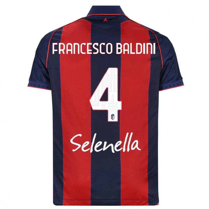 Danxen Bambino Maglia Giovanni Francesco Baldini #4 Blu Reale Rosso Bianco Kit Gara Home 2026/27 Maglietta