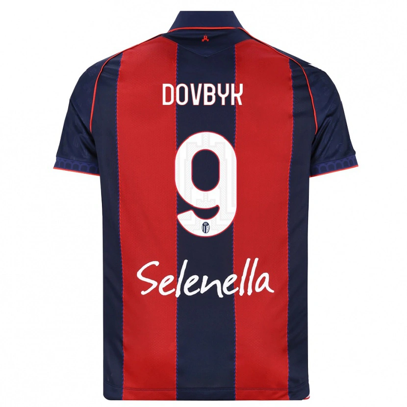 Danxen Bambino Maglia Artem Dovbyk #9 Blu Reale Rosso Bianco Kit Gara Home 2026/27 Maglietta
