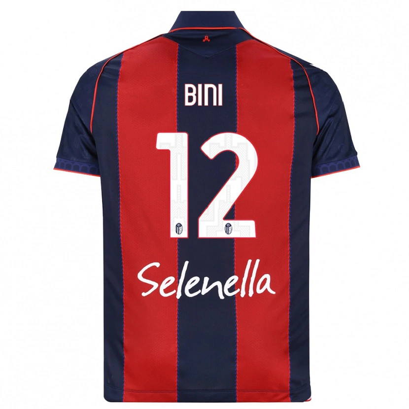 Danxen Bambino Maglia Cesare Bini #12 Blu Reale Rosso Bianco Kit Gara Home 2026/27 Maglietta