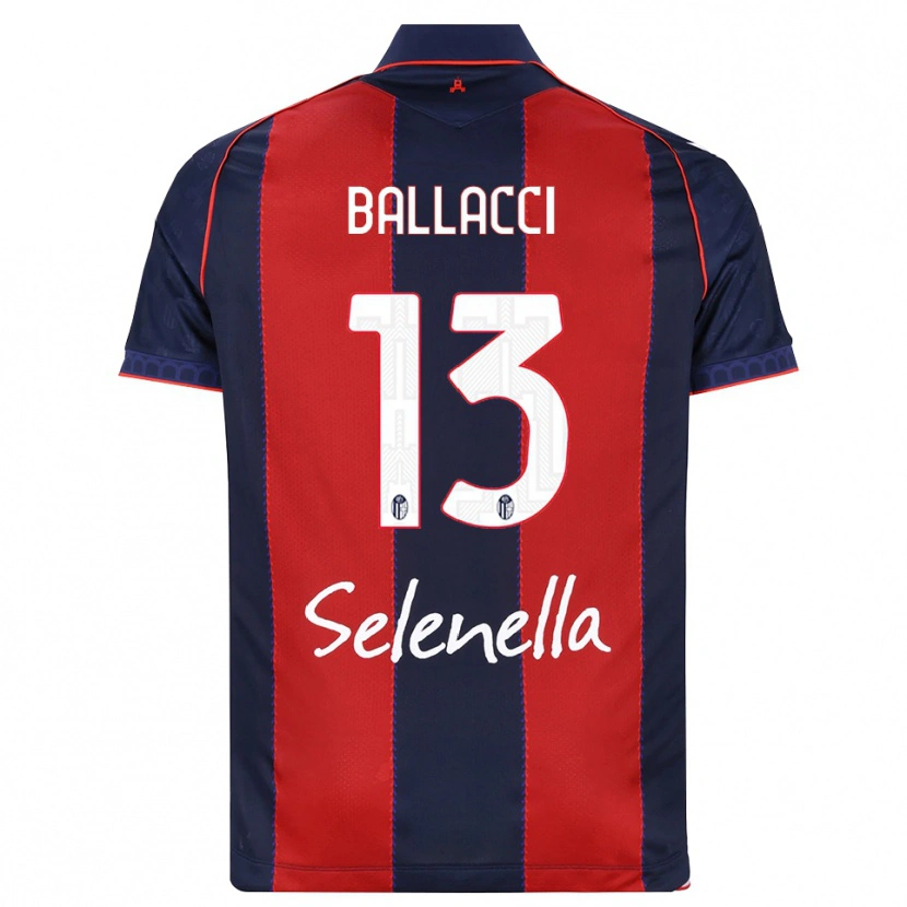 Danxen Bambino Maglia Edoardo Ballacci #13 Blu Reale Rosso Bianco Kit Gara Home 2026/27 Maglietta