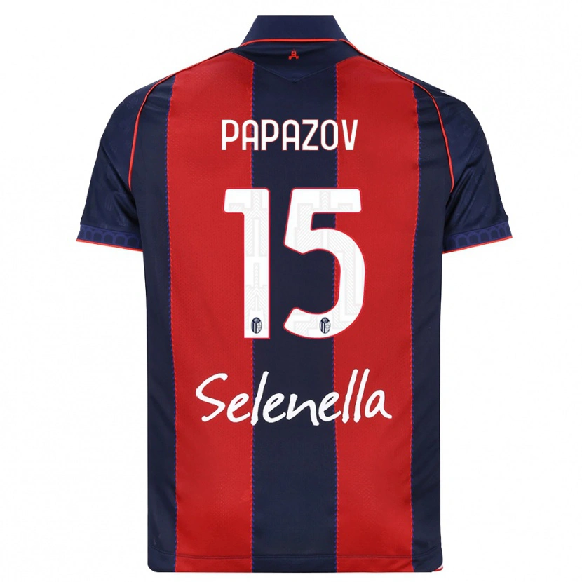 Danxen Bambino Maglia Dimitar Papazov #15 Blu Reale Rosso Bianco Kit Gara Home 2026/27 Maglietta