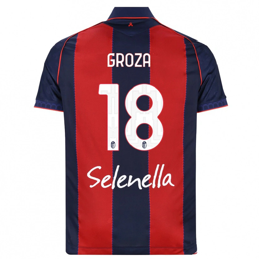 Danxen Bambino Maglia Darius Groza #18 Blu Reale Rosso Bianco Kit Gara Home 2026/27 Maglietta