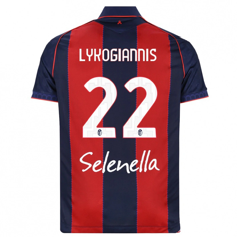 Danxen Bambino Maglia Charalampos Lykogiannis #22 Blu Reale Rosso Bianco Kit Gara Home 2026/27 Maglietta