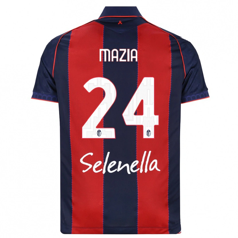 Danxen Bambino Maglia Andrea Mazia #24 Blu Reale Rosso Bianco Kit Gara Home 2026/27 Maglietta