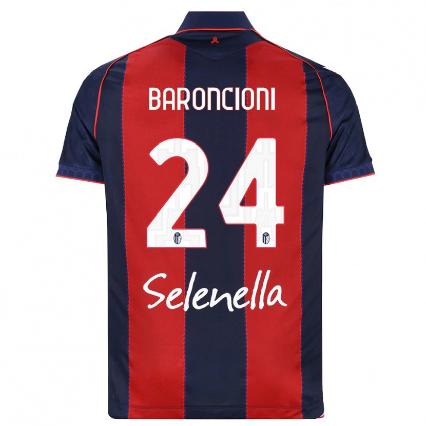 Danxen Bambino Maglia Davide Baroncioni #24 Blu Reale Rosso Bianco Kit Gara Home 2026/27 Maglietta