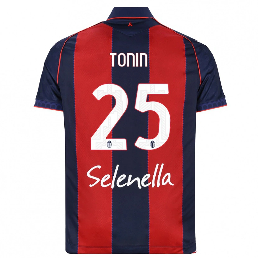 Danxen Bambino Maglia Federico Tonin #25 Blu Reale Rosso Bianco Kit Gara Home 2026/27 Maglietta