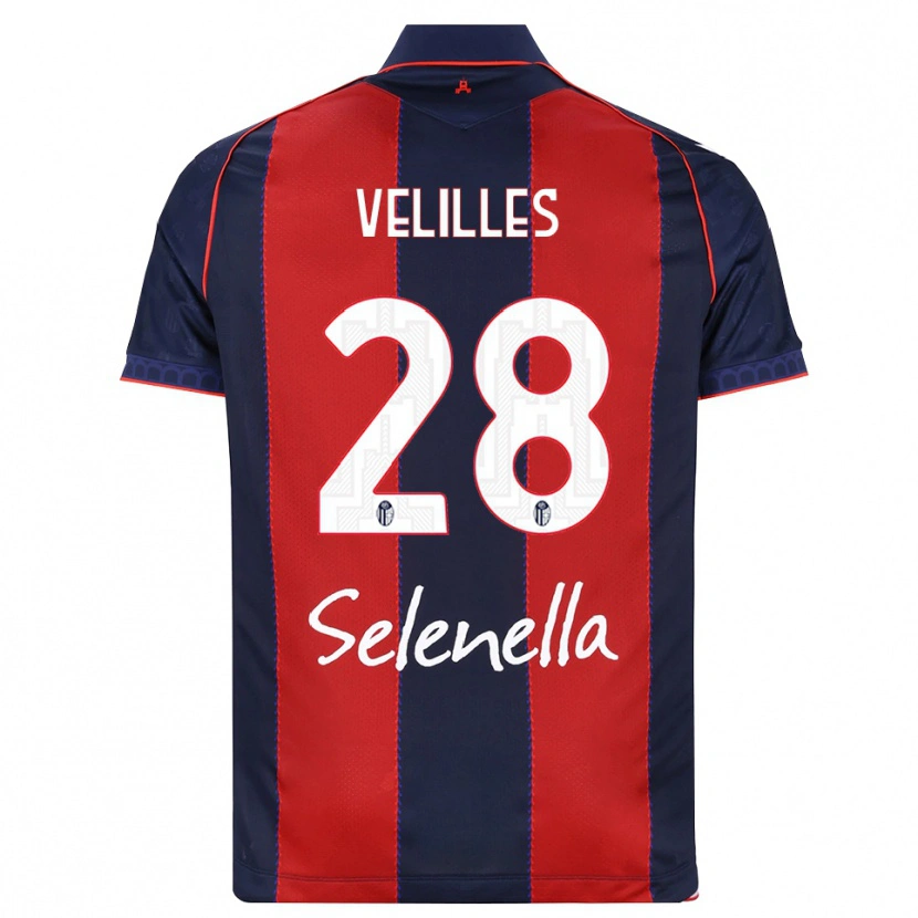 Danxen Bambino Maglia Aarón Velilles #28 Blu Reale Rosso Bianco Kit Gara Home 2026/27 Maglietta