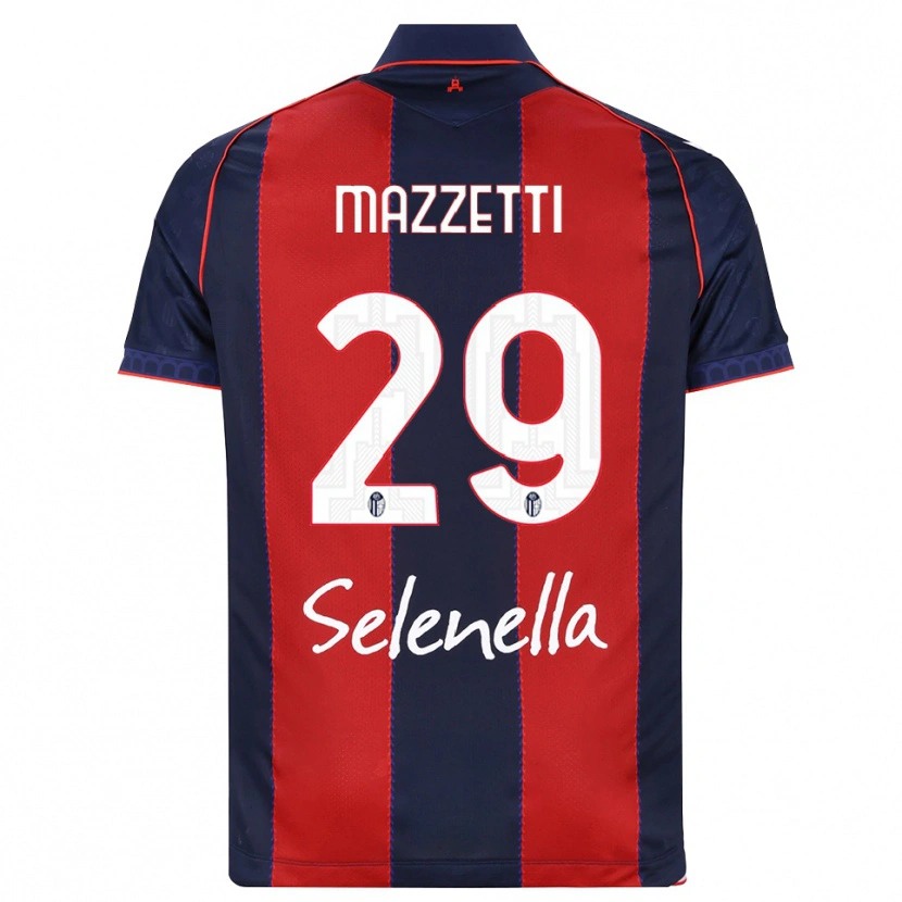 Danxen Bambino Maglia Gabriele Mazzetti #29 Blu Reale Rosso Bianco Kit Gara Home 2026/27 Maglietta