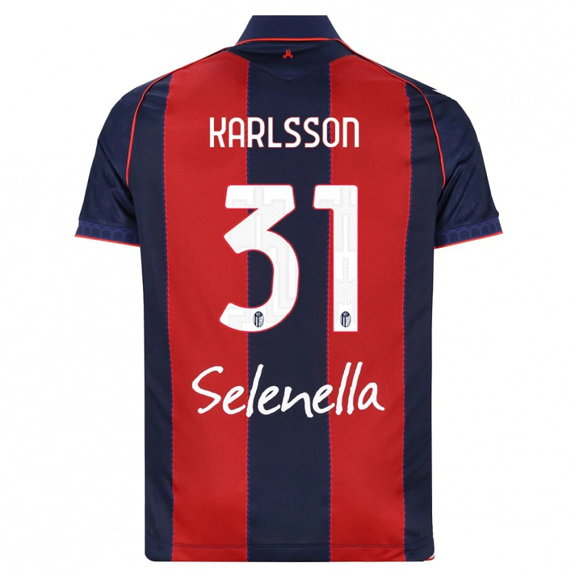 Danxen Bambino Maglia Kazper Karlsson #31 Blu Reale Rosso Bianco Kit Gara Home 2026/27 Maglietta