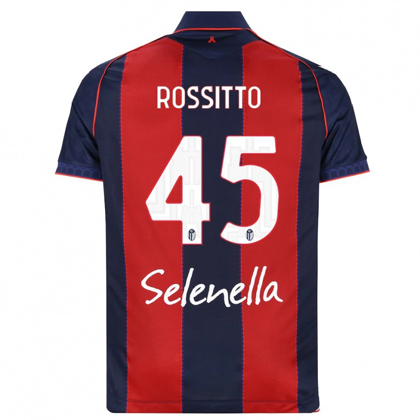 Danxen Bambino Maglia Niccoló Rossitto #45 Blu Reale Rosso Bianco Kit Gara Home 2026/27 Maglietta