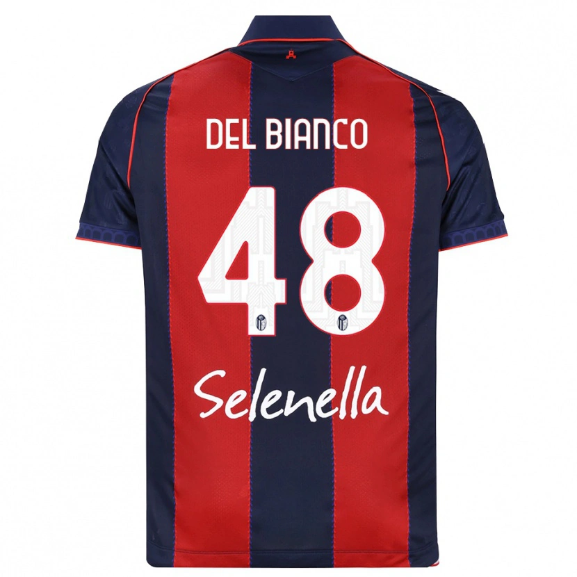 Danxen Bambino Maglia Riccardo Del Bianco #48 Blu Reale Rosso Bianco Kit Gara Home 2026/27 Maglietta