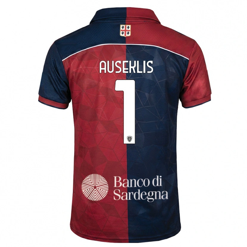 Danxen Bambino Maglia Henrijs Auseklis #1 Borgogna Blu Reale Kit Gara Home 2026/27 Maglietta