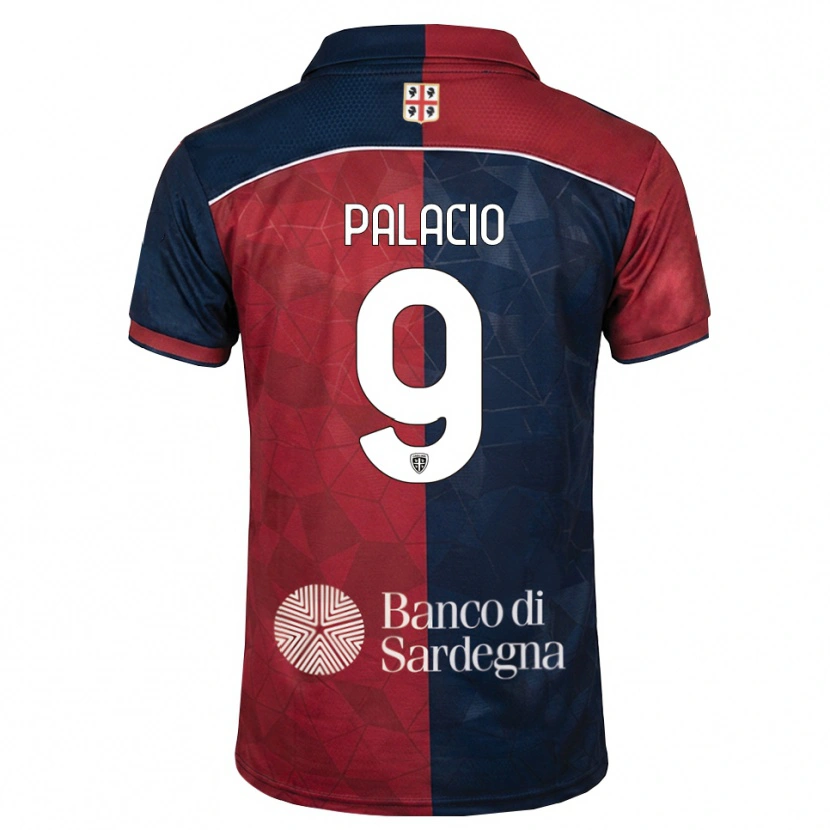 Danxen Bambino Maglia Diego Palacio #9 Borgogna Blu Reale Kit Gara Home 2026/27 Maglietta