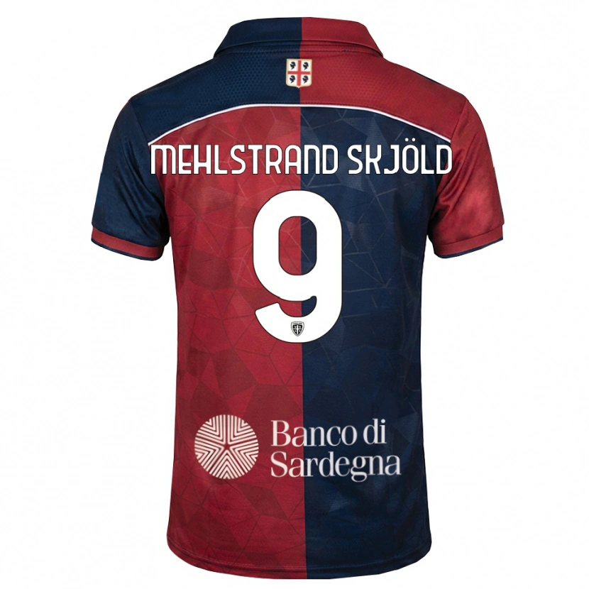 Danxen Bambino Maglia William Mehlstrand Skjöld #9 Borgogna Blu Reale Kit Gara Home 2026/27 Maglietta