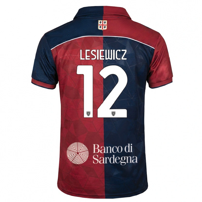 Danxen Bambino Maglia Mateusz Lesiewicz #12 Borgogna Blu Reale Kit Gara Home 2026/27 Maglietta