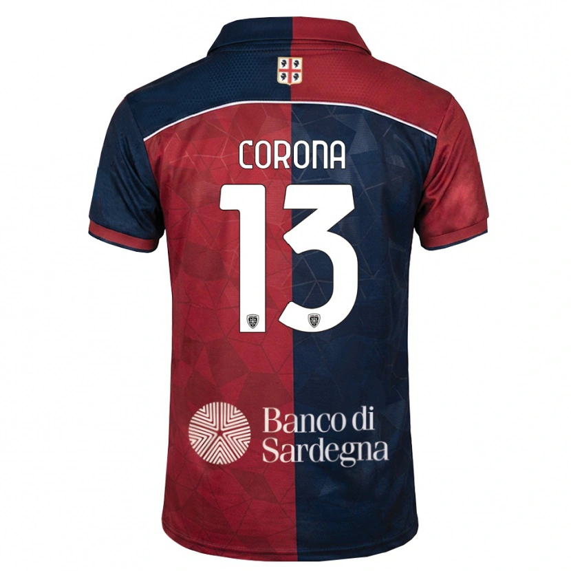 Danxen Bambino Maglia Claudio Corona #13 Borgogna Blu Reale Kit Gara Home 2026/27 Maglietta