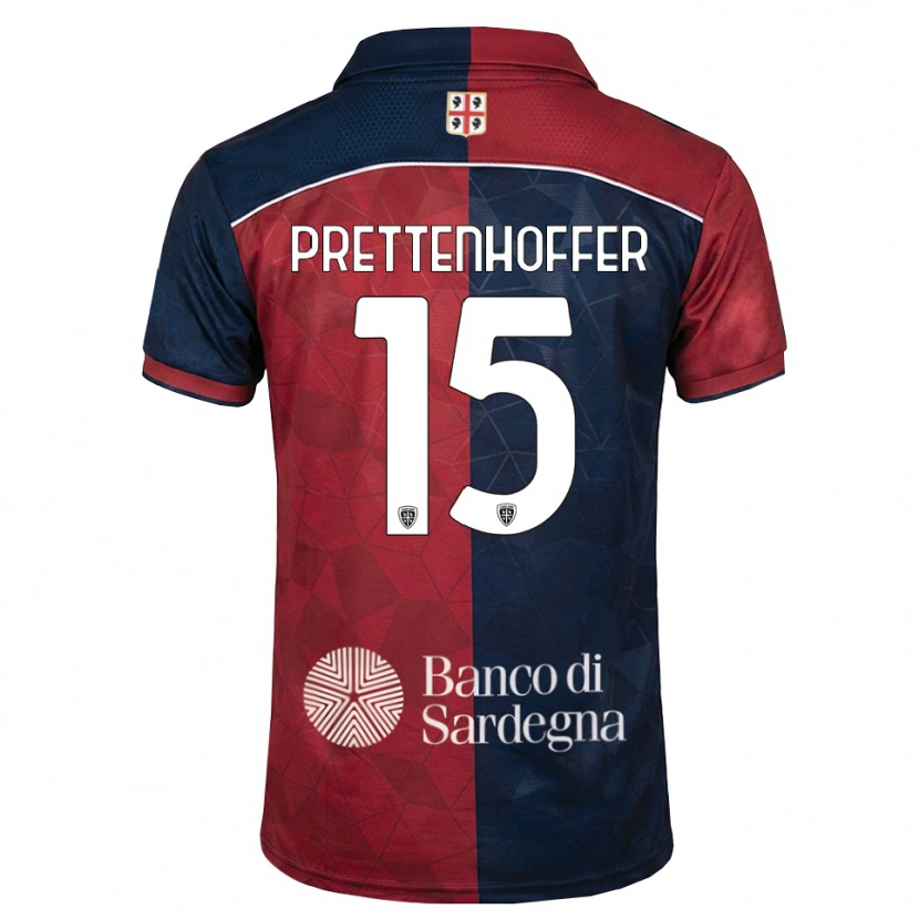 Danxen Bambino Maglia Márton Prettenhoffer #15 Borgogna Blu Reale Kit Gara Home 2026/27 Maglietta
