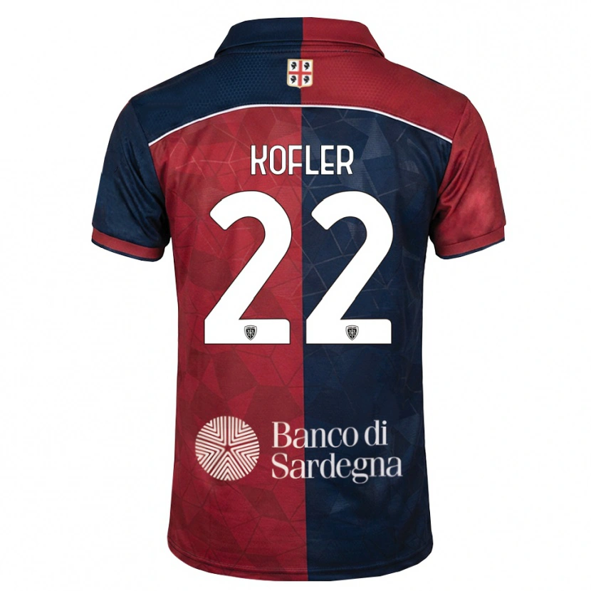 Danxen Bambino Maglia Raphael Kofler #22 Borgogna Blu Reale Kit Gara Home 2026/27 Maglietta