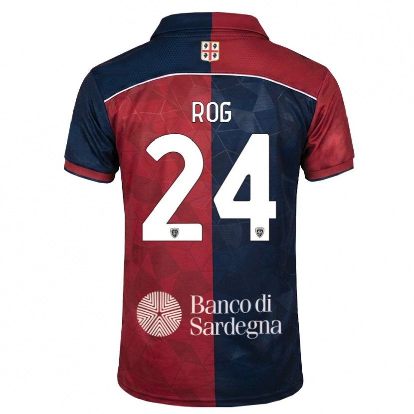 Danxen Bambino Maglia Marko Rog #24 Borgogna Blu Reale Kit Gara Home 2026/27 Maglietta