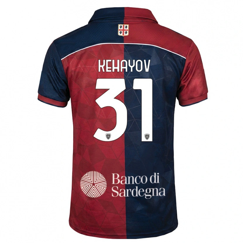 Danxen Bambino Maglia Atanas Kehayov #31 Borgogna Blu Reale Kit Gara Home 2026/27 Maglietta