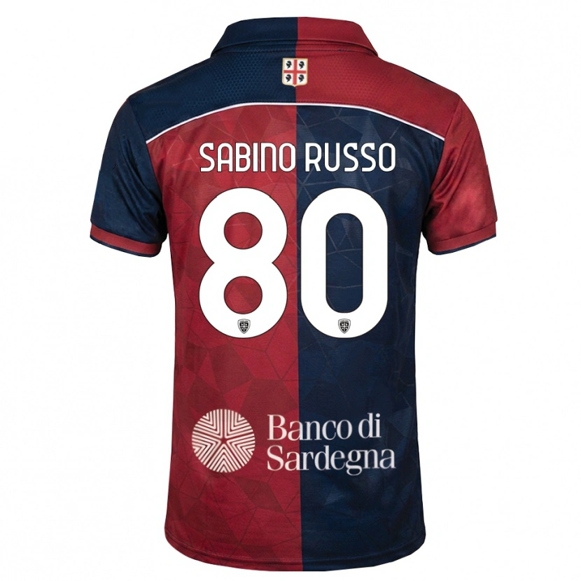 Danxen Bambino Maglia Alessandro Sabino Russo #80 Borgogna Blu Reale Kit Gara Home 2026/27 Maglietta