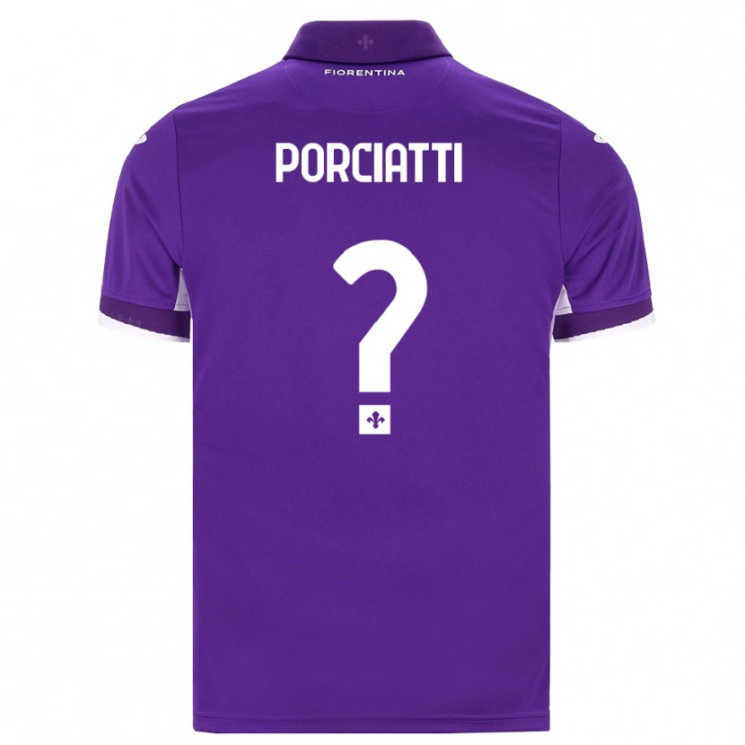 Danxen Bambino Maglia Filippo Porciatti #0 Viola Bianco Rosa Kit Gara Home 2026/27 Maglietta
