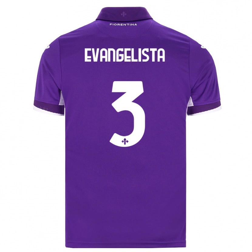 Danxen Bambino Maglia Carlo Evangelista #3 Viola Bianco Rosa Kit Gara Home 2026/27 Maglietta