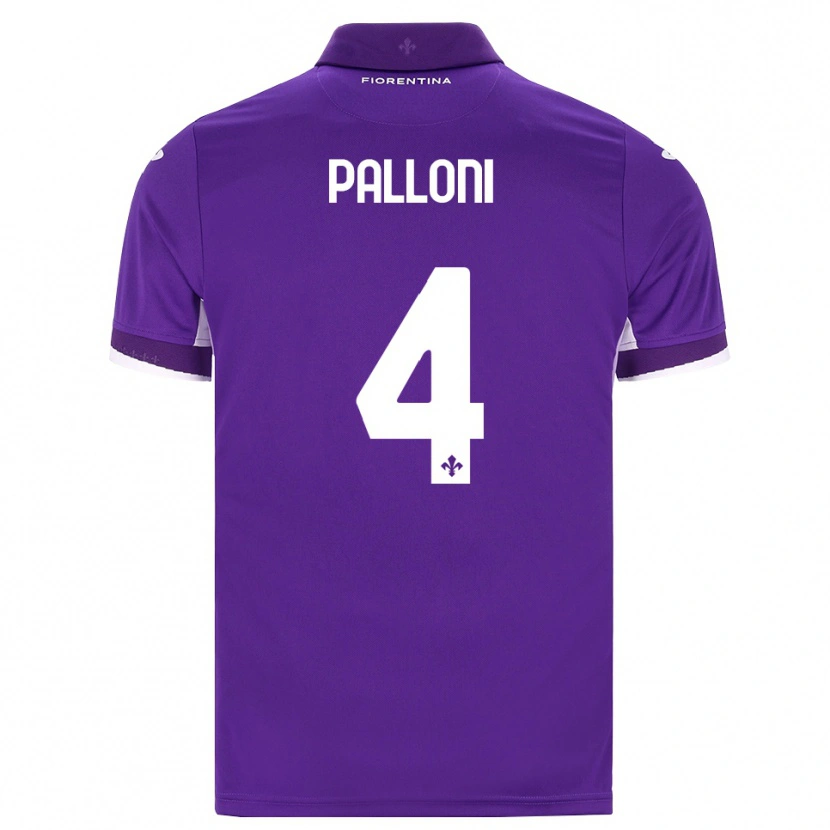 Danxen Bambino Maglia Samuele Palloni #4 Viola Bianco Rosa Kit Gara Home 2026/27 Maglietta