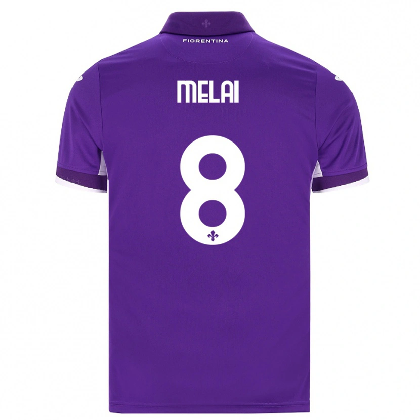 Danxen Bambino Maglia Christian Melai #8 Viola Bianco Rosa Kit Gara Home 2026/27 Maglietta