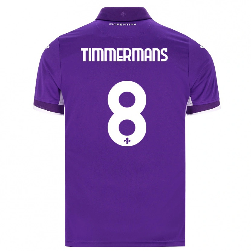 Danxen Bambino Maglia Loric Timmermans #8 Viola Bianco Rosa Kit Gara Home 2026/27 Maglietta