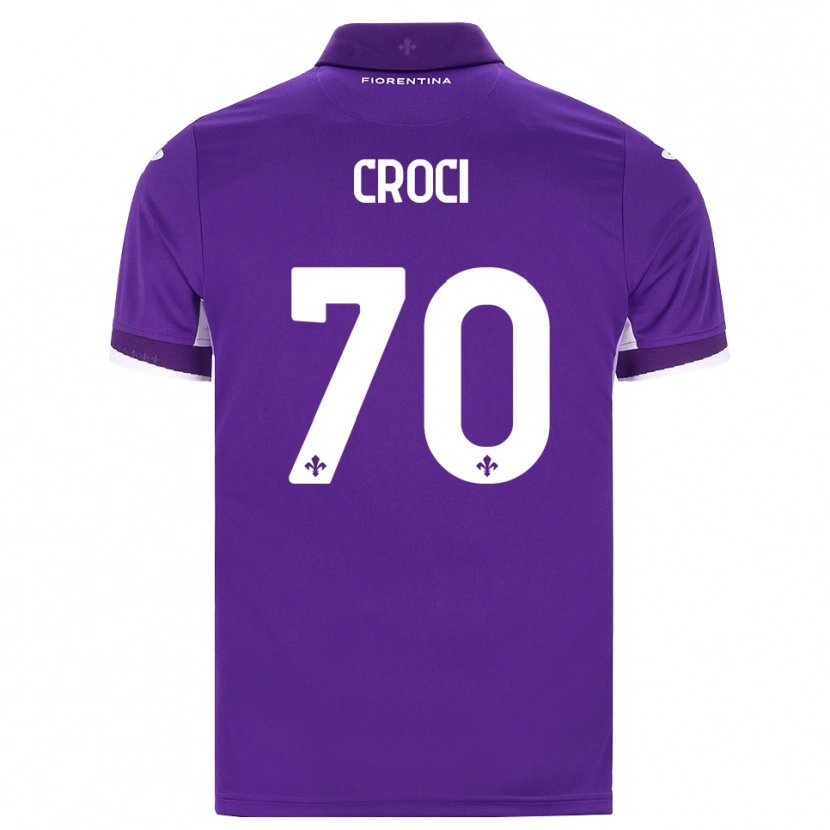 Danxen Bambino Maglia Federico Croci #70 Viola Bianco Rosa Kit Gara Home 2026/27 Maglietta