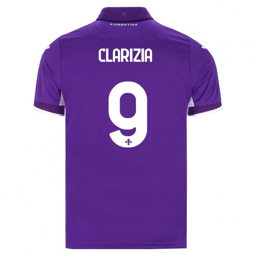 Danxen Bambino Maglia Leonardo Clarizia #9 Viola Bianco Rosa Kit Gara Home 2026/27 Maglietta