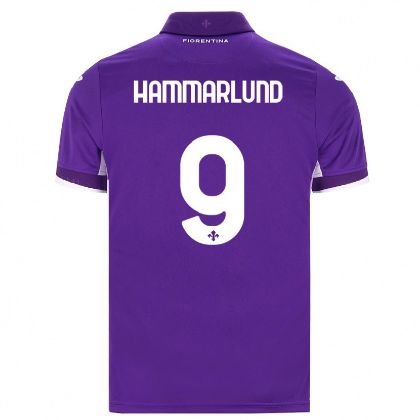 Danxen Bambino Maglia Pauline Hammarlund #9 Viola Bianco Rosa Kit Gara Home 2026/27 Maglietta