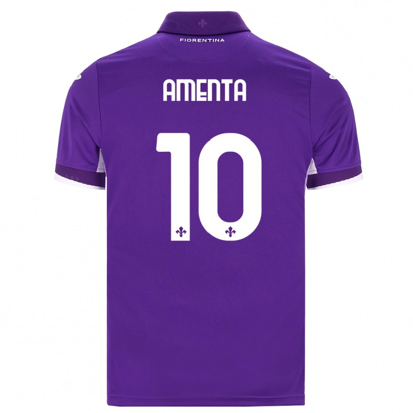 Danxen Bambino Maglia Francesco Amenta #10 Viola Bianco Rosa Kit Gara Home 2026/27 Maglietta