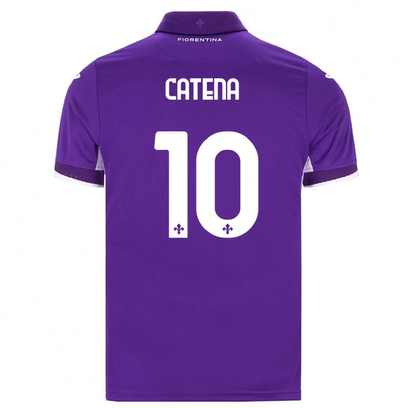 Danxen Bambino Maglia Michaela Catena #10 Viola Bianco Rosa Kit Gara Home 2026/27 Maglietta