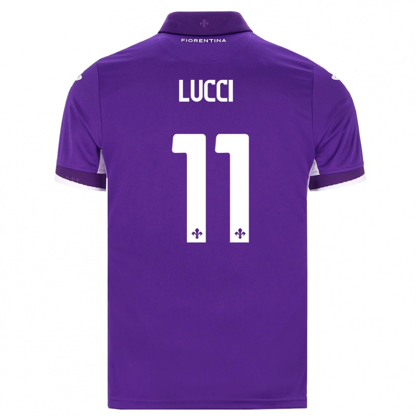 Danxen Bambino Maglia Leonardo Lucci #11 Viola Bianco Rosa Kit Gara Home 2026/27 Maglietta