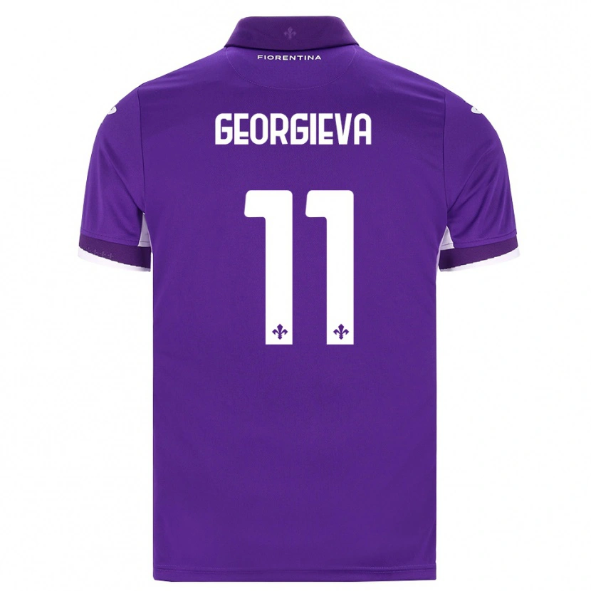 Danxen Bambino Maglia Marina Georgieva #11 Viola Bianco Rosa Kit Gara Home 2026/27 Maglietta