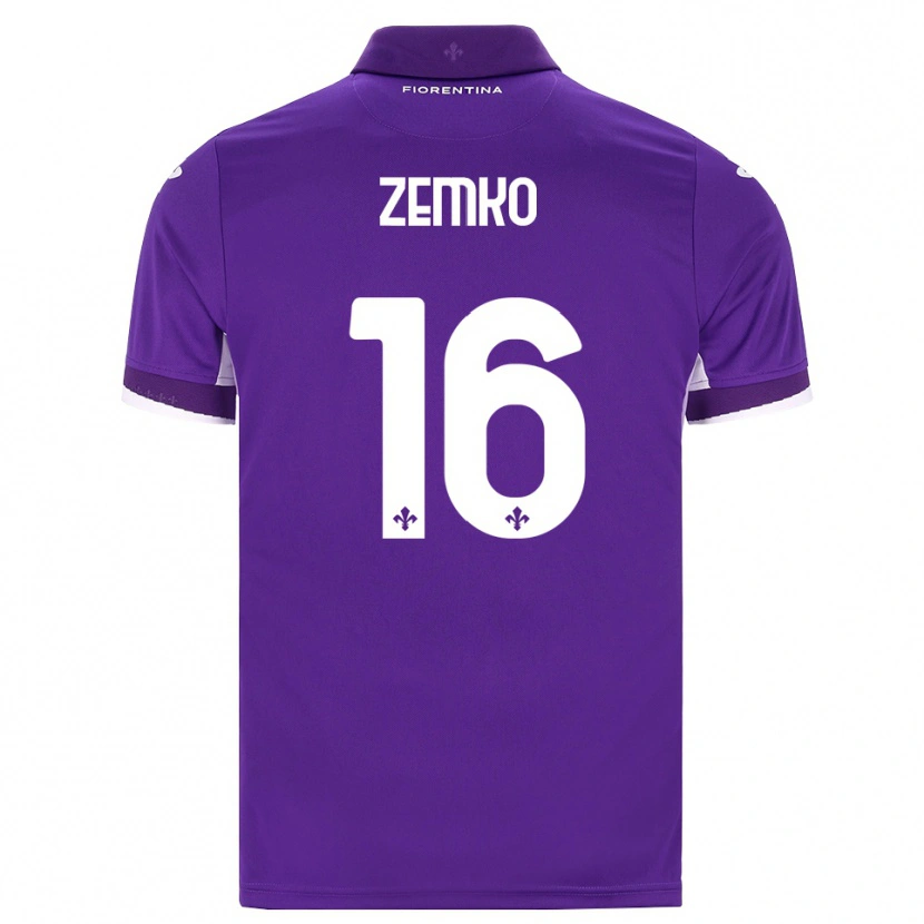 Danxen Bambino Maglia Tomas Zemko #16 Viola Bianco Rosa Kit Gara Home 2026/27 Maglietta