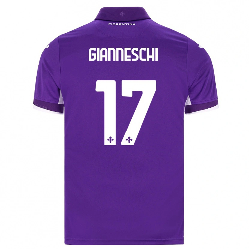 Danxen Bambino Maglia Noah Gianneschi #17 Viola Bianco Rosa Kit Gara Home 2026/27 Maglietta