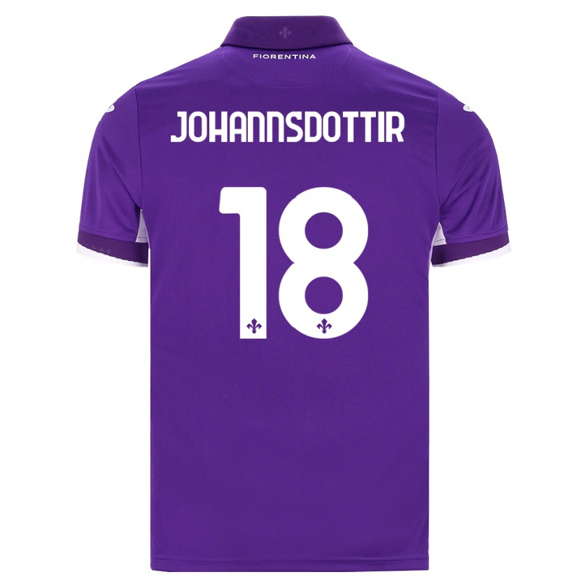 Danxen Bambino Maglia Alexandra Johannsdottir #18 Viola Bianco Rosa Kit Gara Home 2026/27 Maglietta